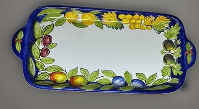 Vintage PACI - Torgiano (Pg) Italy Hand Painted 11 X 5  Serving/Relish Dish EUC