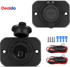 2 Pack Car Cigarette Lighter Socket DC 12V Waterproof Power Outlet Adapter Repla