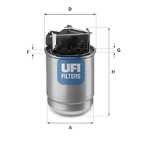 UFI Kraftstofffilter 55.517.00 Passend FüR Nissan Renault