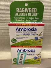 2 Ambrosia, Ragweed Allergy Relief, Meltaway Pellets, 3 Tubes, 80 Pellets Each
