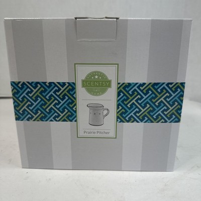 Scentsy Wax Warmer PRAIRIE PITCHER FARM HOUSE WHITE MILK CERAMIC METAL RUSTIC S5