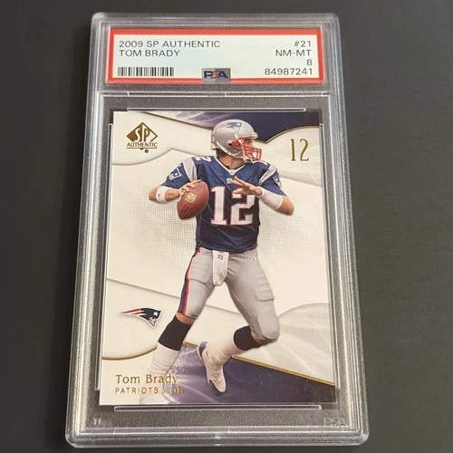 2009 SP Authentic Tom Brady #21 NM-Mint PSA 8 New England Patriots