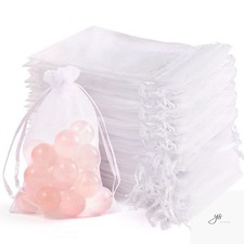 100Pcs Organza Bags 4x6 Small Mesh Gift Bags with Drawstring Jewelry Favor Mini