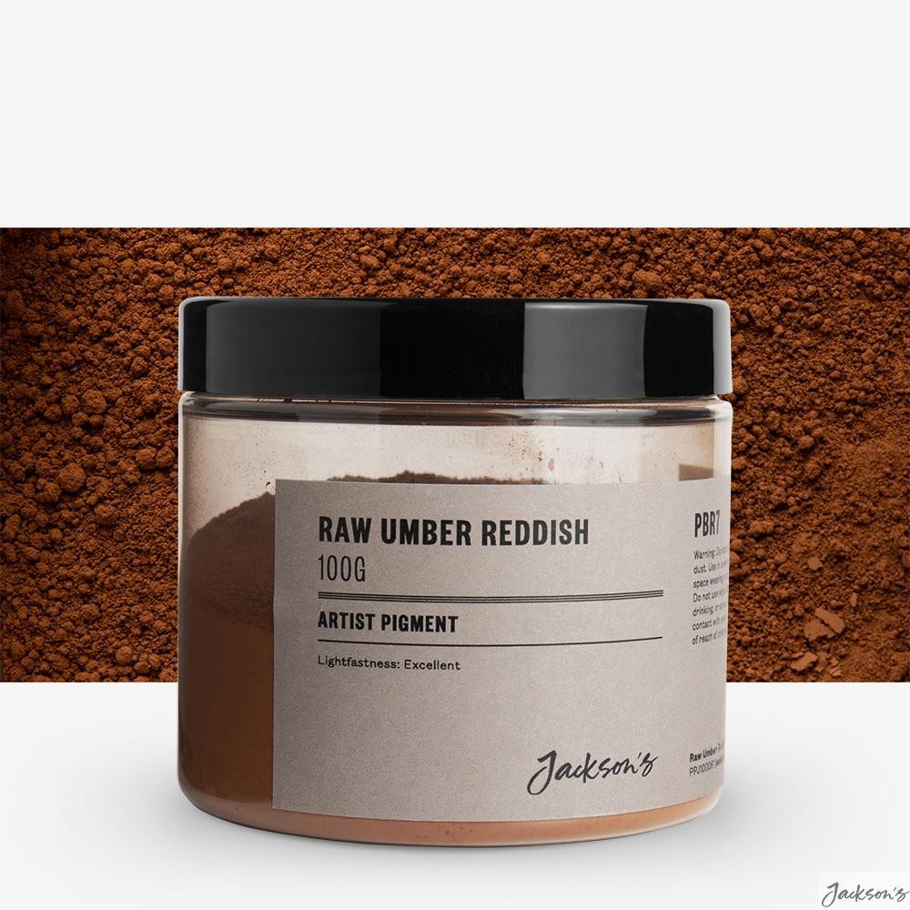 Jackson's : Artist Pigment : Raw Umber Reddish PBr7 : 100g (in 200ml Jar) : T...