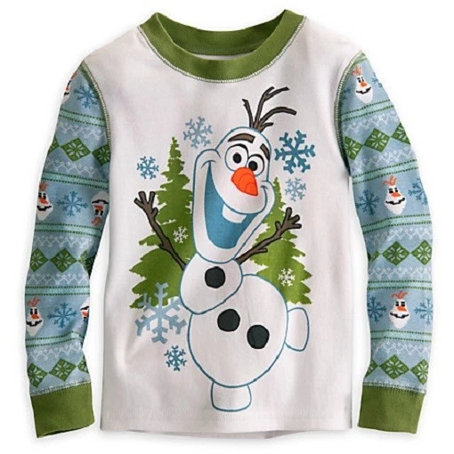 OLAF~SnoW MaN~Cotton~PJ~Pajama Set~Sleep Wear~BOYS~Frozen~NWT~Disney Store~2013 - Image 3 of 4