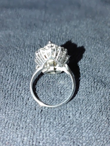 Lady's Platinum and Diamond Ballerina Ring/Pendant Size 4.25 *READ DESCRIPTION* - Picture 13 of 24