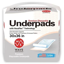 Wave Ultra Heavy 30"X36" Thick Adult Disposable Bed Pads Underpads Housetraining