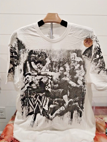 RARE SMACKDOWN "JOHN CENA" VINTAGE AUTHENTIC Wrestling T-Shirt B & W~NEW~MENS XL