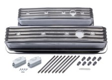 SBC Cast Alm Valve Cover Set Finned Style Pol. MR. GASKET 6856G