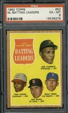 1962 Topps #52 Nl Batting Leaders - PSA 6