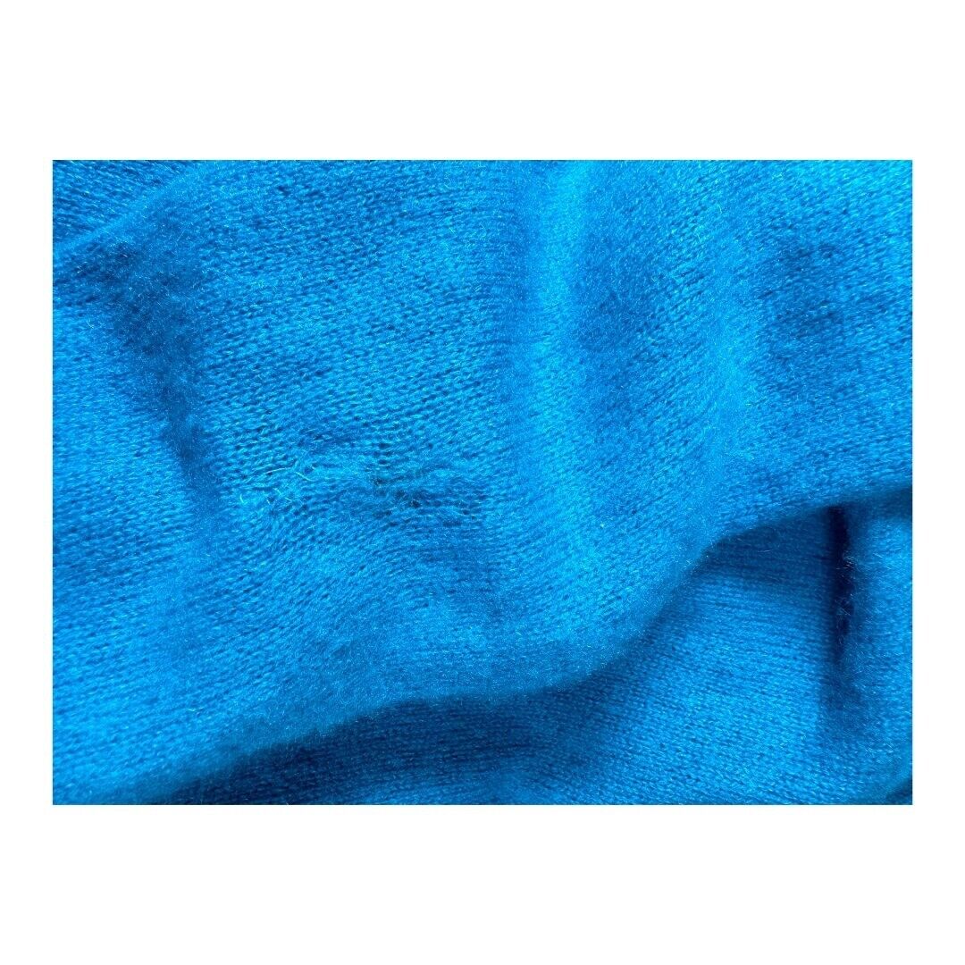 White + Warren Blue Cashmere Long Sleeve Open Fro… - image 4