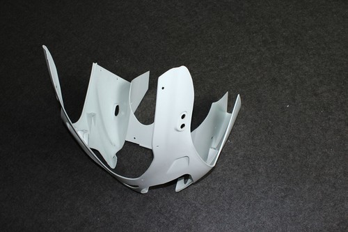 Unpainted White Front Upper Cowl Nose Fairing For Kawasaki Ninja ZX6R 2000-2002 - Picture 6 of 10