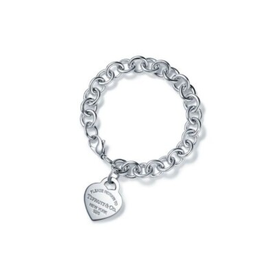Tiffany & Co. Heart Tag Charm Bracelet in Silver 7 inches | eBay