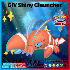 ✨ Ultra SHINY 6IV CLAUNCHER ✨ Pokemon SWORD and SHIELD -Max lv1 +Free MasterBall