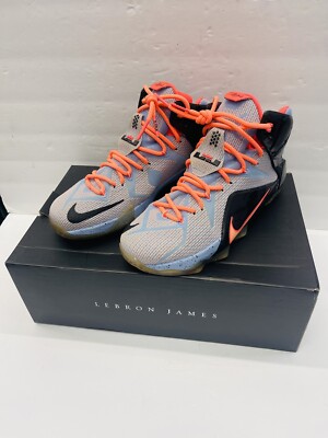 2014 Nike Lebron XII Orange/Black Basketball Shoes 684593-488