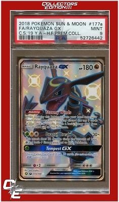 PSA 10 Rayquaza GX Pokemon Hidden Fates Celestial Storm Shiny