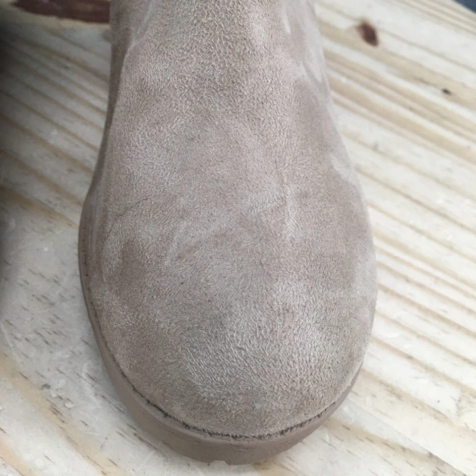 Botas Soda Para Mujer 8.5 Informales Tirar Chelsea Botín Beige Tela Tacones Foto 4 de 4