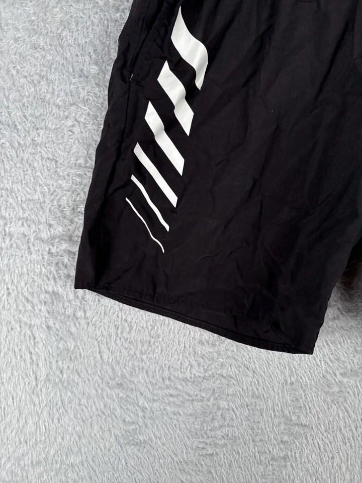 VINTAGE Pantalones Cortos Descente Ciclismo Adulto Pequeño Negro Blanco Acolchado Nylon Shell Baúl Foto 3 de 4