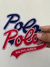 Polo Ralph Lauren Patch Blue & Red patches set Embroidered Patch 5" Iron On
