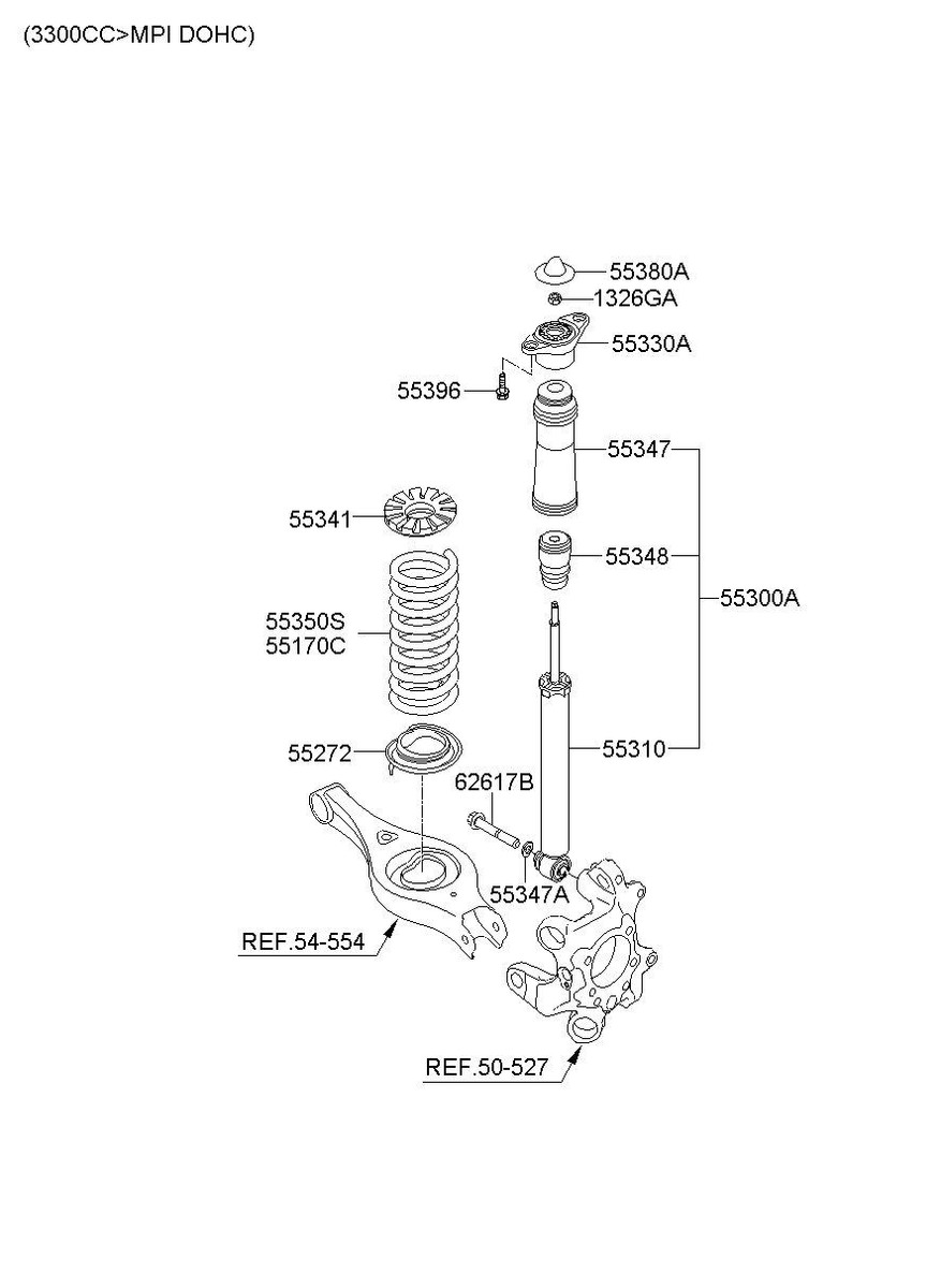 553113L630 Genuine REAR SHOCK ABSORBER For Hyundai Grandeur