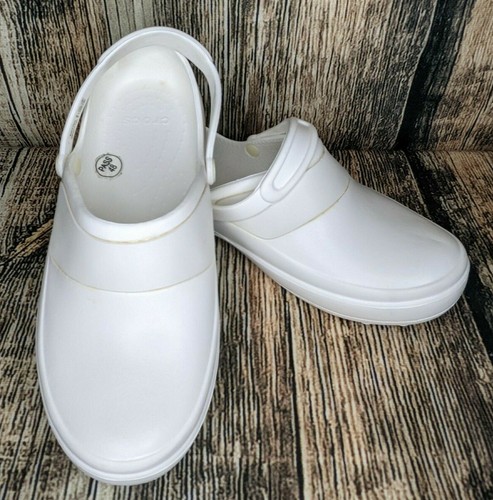 crocs mercy work clog white