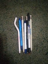 Ballpoint Pen Lot Of 7 Usable USA Made Novelty Few Rare