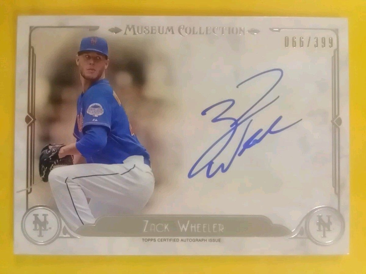 2014 Topps Museum Collection Zack Wheeler Auto On Card Autograph 