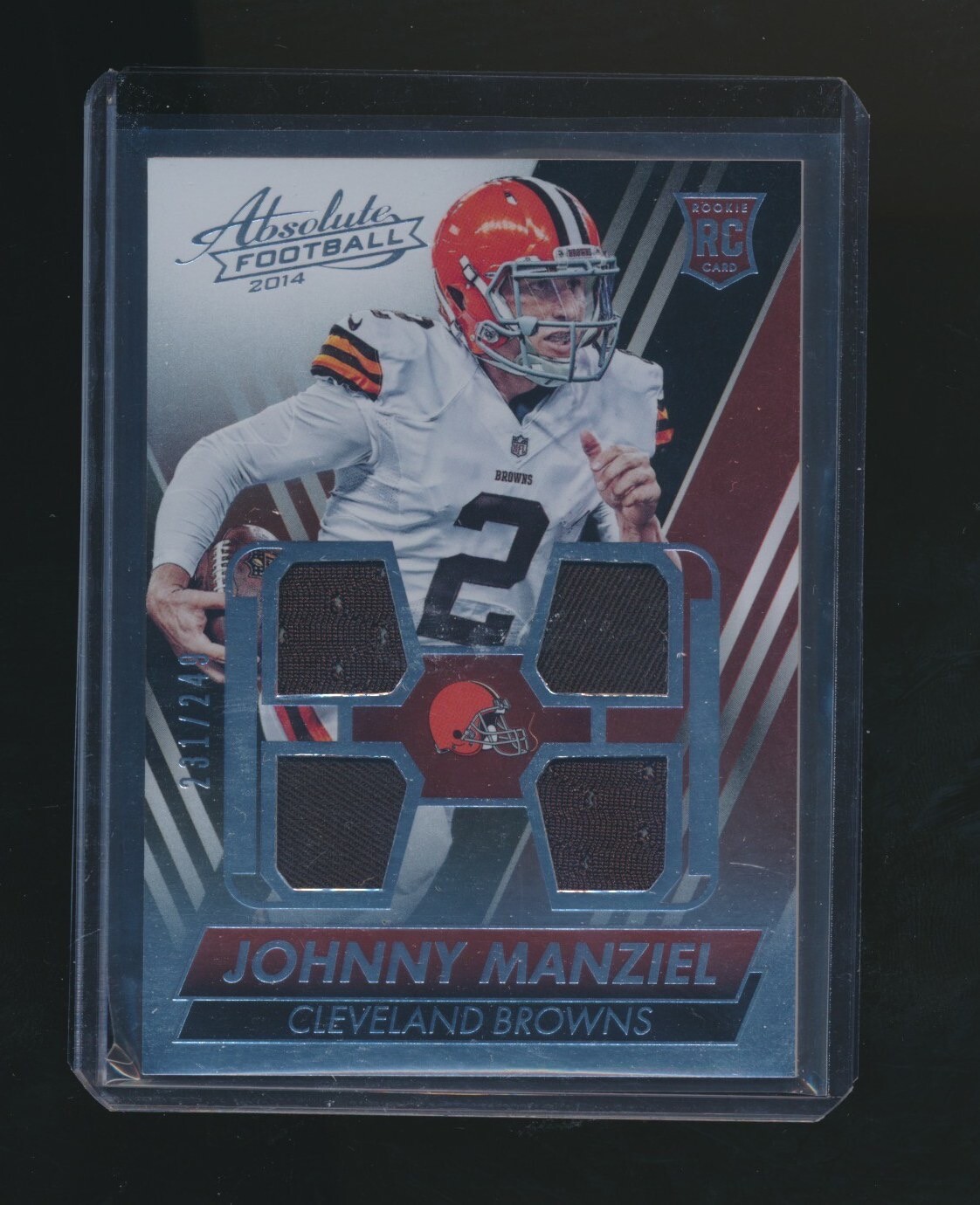 Johnny Manziel Panini Absolute Rookie Jersey Quads #JF Jumbo Patch