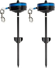 Pack of 2 Lixit Bracket Mount and Stake Leash Tie Outs for Dogs Medium