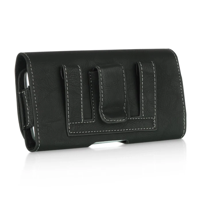 Premium Belt Clip Holster Pouch Leather Case Holder for Cell Phones - Image 4 of 4