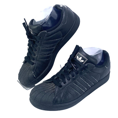 Adidas Men's 6 Shoes Originals SuperStars 2006 Blackout Leather Sneakers 698001