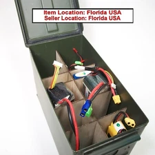 RC Lipo Battery Storage .50 cal & 5.56mm Ammo Can Dividers for Storage