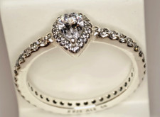 Pandora Ring Strahlender Tropfen, Gr. 58, 196254CZ-58