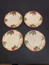 Vintage Franciscan Apple Pattern 10.5 inch Dinner Plate Set of Four California
