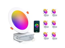 CLOUDY BAY [6 Pack] 6inch Smart WiFi LED Recessed Lights,RGBCW Color Changing...