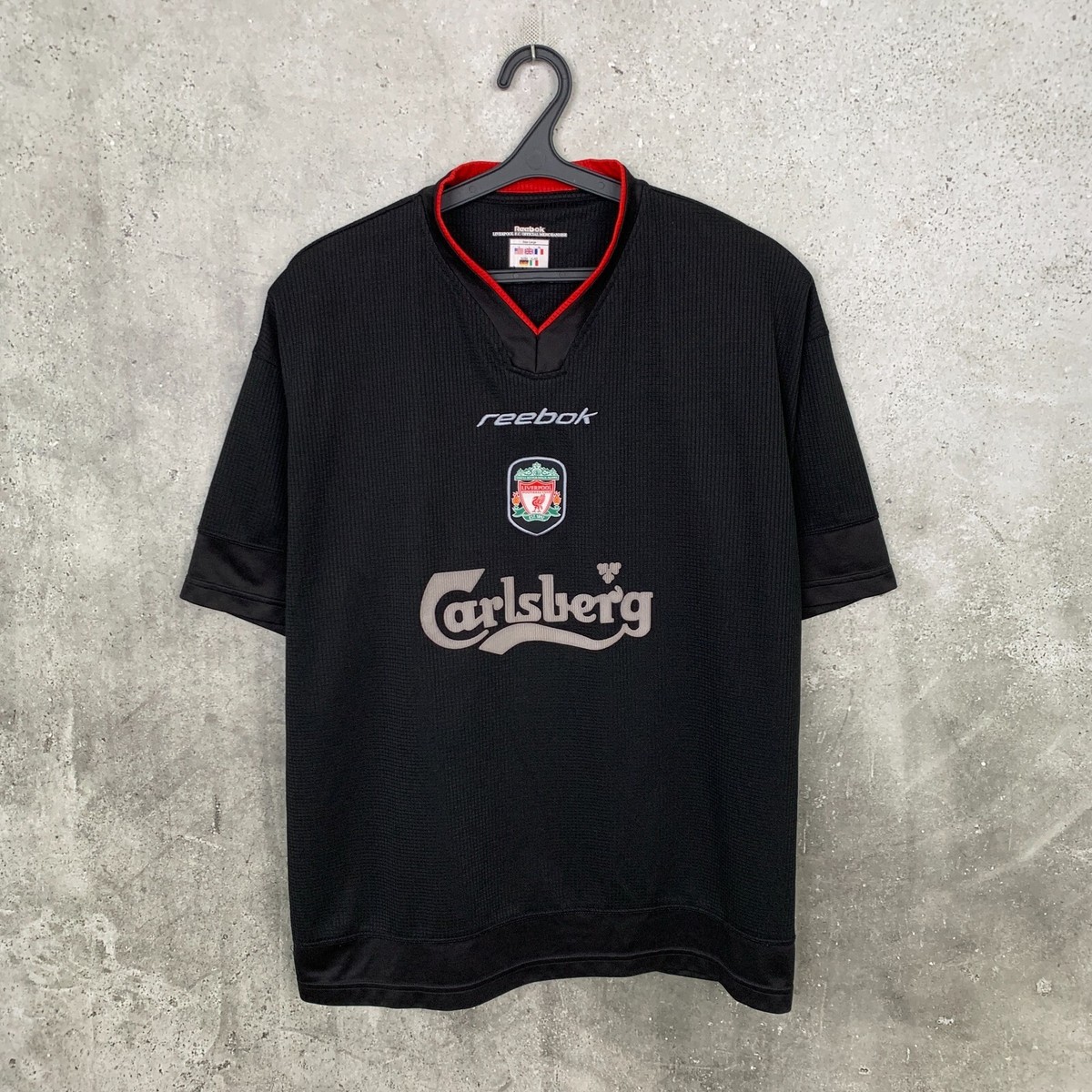LIVERPOOL 2002 2004 TRAINING FOOTBALL SHIRT REEBOK TRACK JERSEY