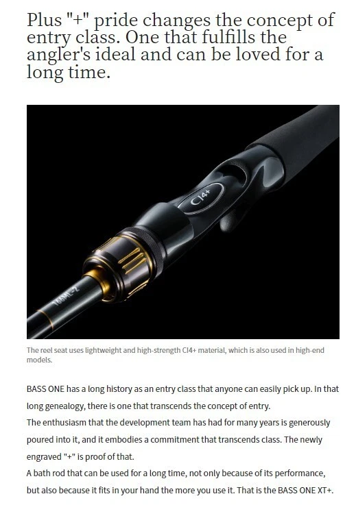 SHIMANO 23 BASS ONE XT+ 166MH-2 Bait Casting Rod modelo versátil Foto 3 de 4