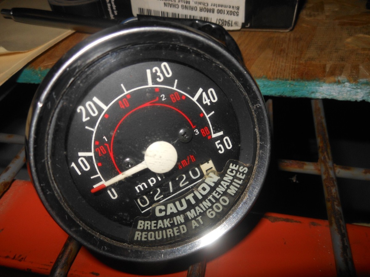 Vintage Nippon Seiki 50 MPH 80KM/H Speedometer Honda Scooter Mini