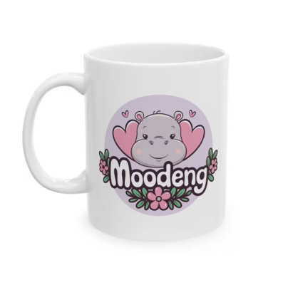 Moo Deng Bouncy Pig in Thailand Baby Hippo Khao Kheow Open Zoo Coffee Mug