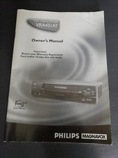 Phillips Magnavox 4Head VHS Player VCR VRA431AT23 Manual / Operating Insructions