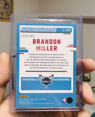 NBA DONRUSS OPTIC RC BRANDON MILLER AQUA