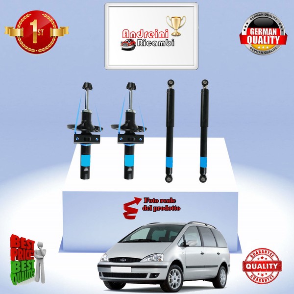 Set 4 StoßDäMpfer Vorderseite + Heck Ford Galaxy 2.0 85KW 116CV Von 1996-> A52-image