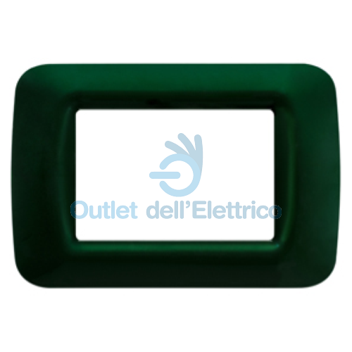 GEWISS PLACCA 3 POSTI VERDE RACING TOP GW22553 SYSTEM