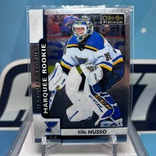 2017-18 OPC Platinum #186, VILLE HUSSO SP RC ??? Marquee Rookie Card. rookie card picture