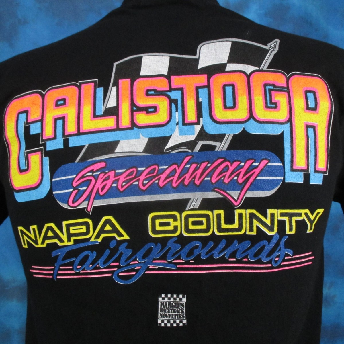 vtg 90s CALISTOGA SPRINT CAR RACING T-Shirt SMALL single stitch