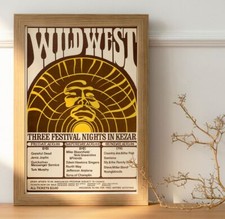 Grateful Dead Janis Joplin Wild West Festival Concert Tour Repro Poster 36"x24"