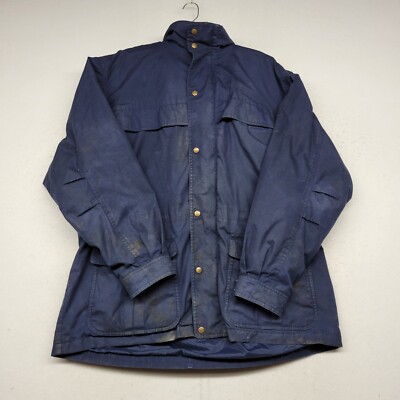 Vintage Eddie Bauer Jacket Mens Extra Large Blue Wool Lined Mountain Parka Coat