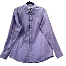 CALVIN KLEIN NON-IRON, MEN DRESS SHIRT, long sleeve, SIZE M, COLOR PURPLE