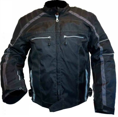 Schwarze Motorradjacke - Herren Small