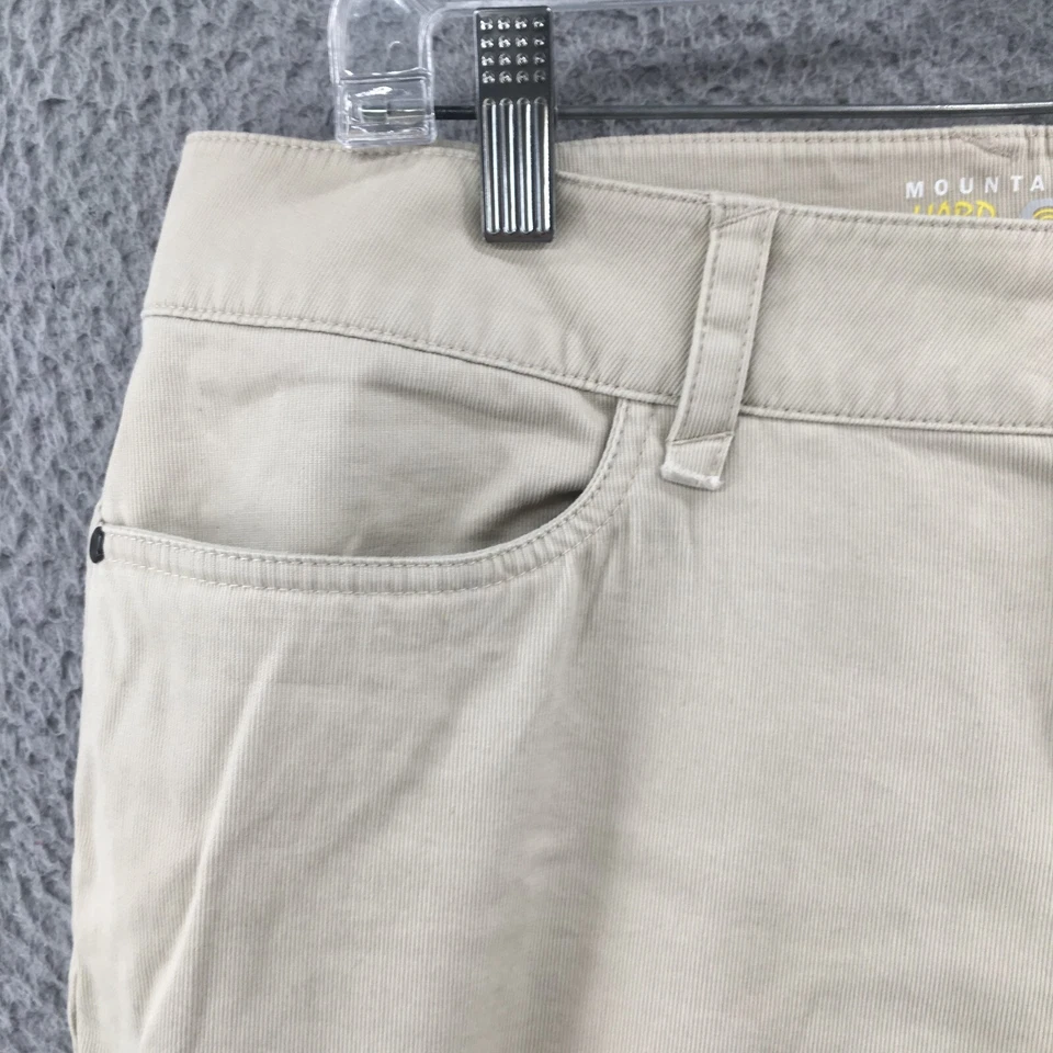 Pantalones cónicos Mountain Hard Wear para mujer 10 (actual 34X32) beige tiro bajo cremallera mosca Foto 4 de 4